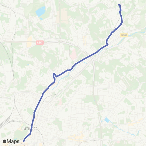 RTM Métro 5 Avenues - Dépôt la Rose map