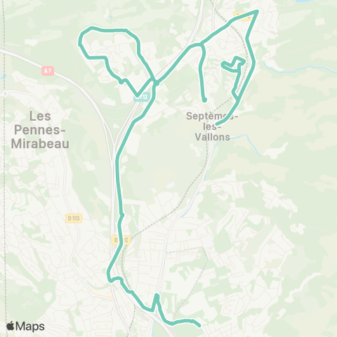 RTM Septèmes Centre - Hôpital Nord map