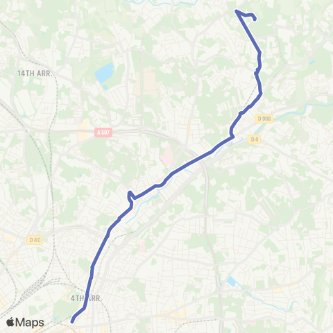 RTM Métro 5 Avenues - les Baronnies map