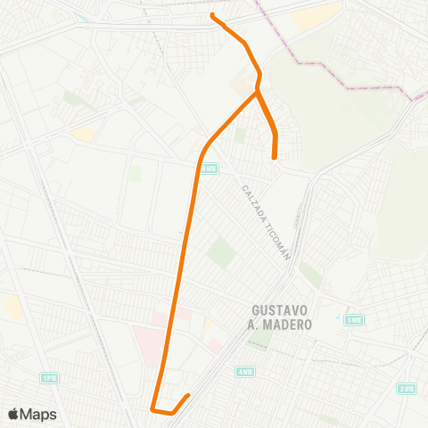 RTP Zacatenco - Metro Potrero map