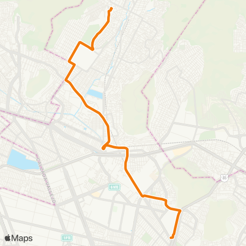 RTP Colonia el Tepetatal (el Charco) - Metro Indios Verdes map