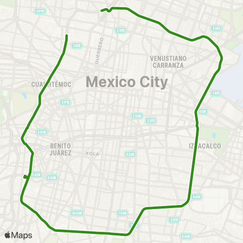 RTP Circuito Bicentenario (Expreso) map