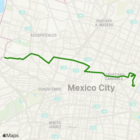 RTP Metro Cuatro Caminos - Colonia Moctezuma 2da. Sección map