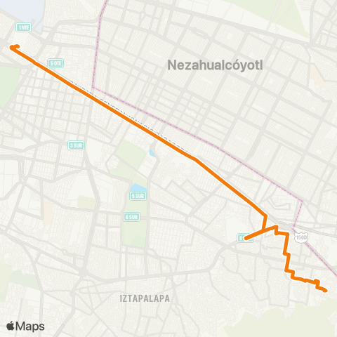 RTP San Miguel Teotongo / Guadalupe - Metro Zaragoza map