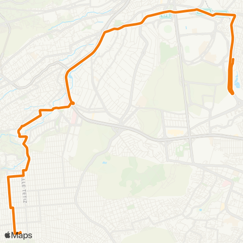 RTP Pedregal de San Nicolás - Metro Universidad map