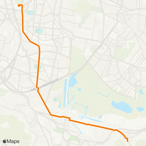 RTP San Gregorio Atlapulco - Metro Taxqueña map