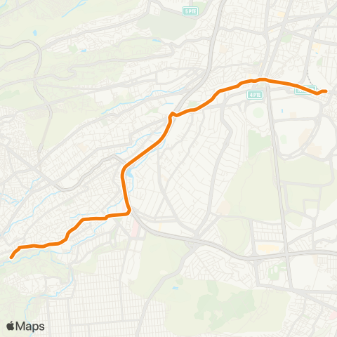 RTP Magdalena Atlitico a Metro Copilco map