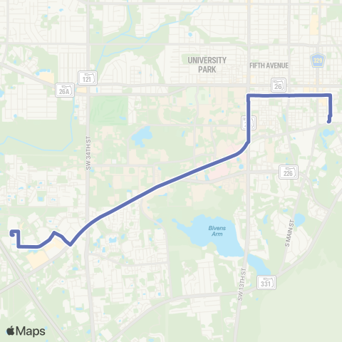 RTS Downtown Station To Butler Plaza map