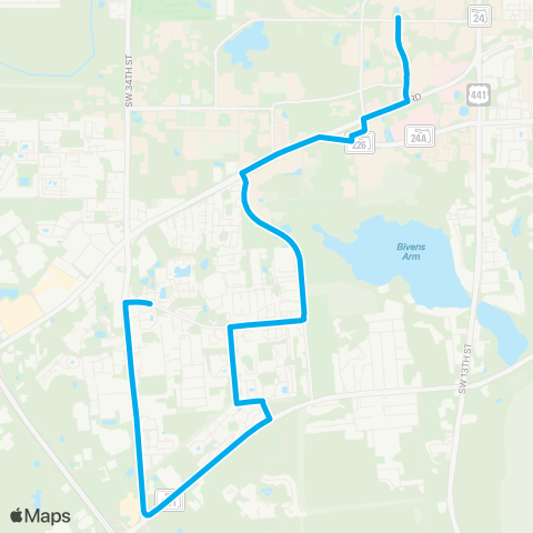 RTS Reitz Union To SW 35 Place map