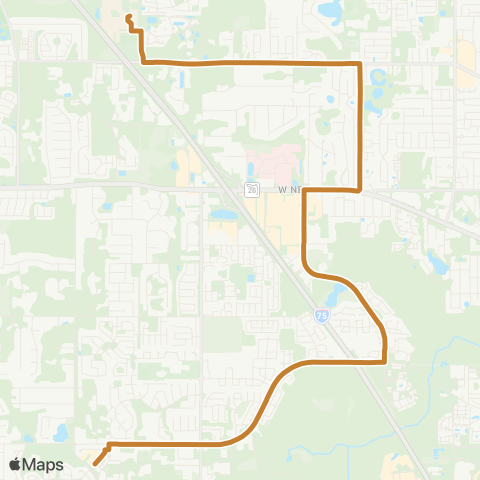 RTS Haile Plantation To Santa Fe College map