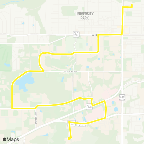 RTS UF North / South Circulator map