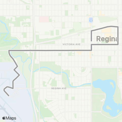 Regina Transit Airport - Downtown map