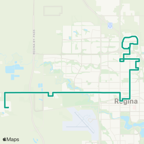 Regina Transit Dieppe / Westerra - Broad North map