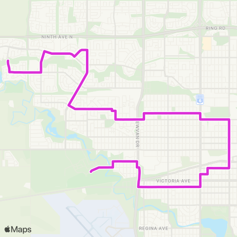 Regina Transit RCMP - Normanview map