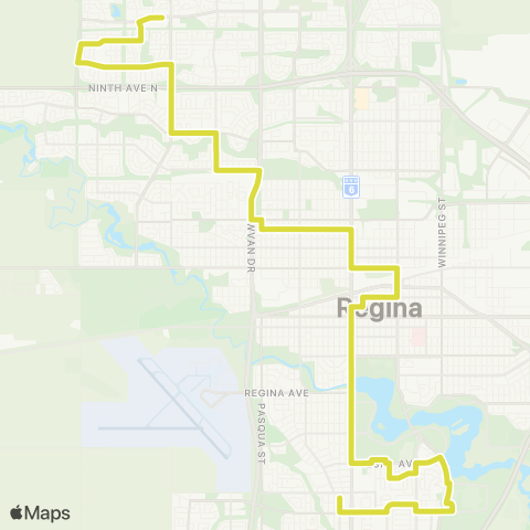 Regina Transit Hillsdale - Walsh Acres map