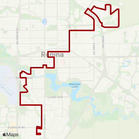 Regina Transit Normandy Heights - Eastview map