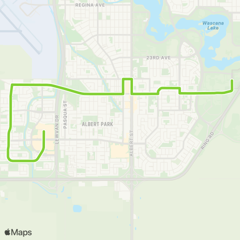 Regina Transit Harbour Landing - University map