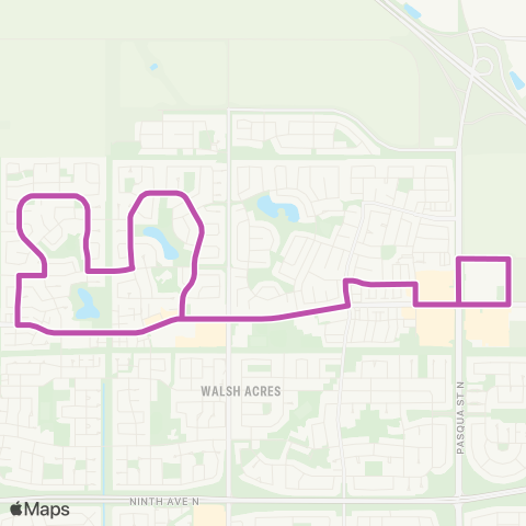 Regina Transit Maple Ridge West - Maple Ridge East map