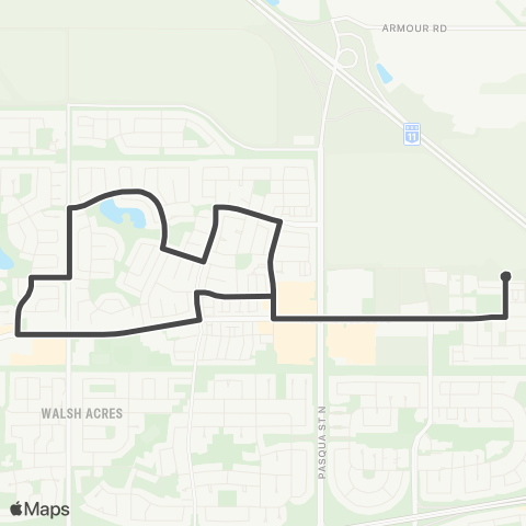 Regina Transit Hawkstone - Lakeridge map