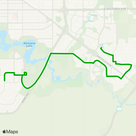 Regina Transit University - Arcola East map