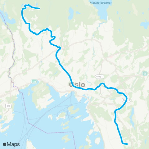 Ruter Frognerseteren - Bergkrystallen map