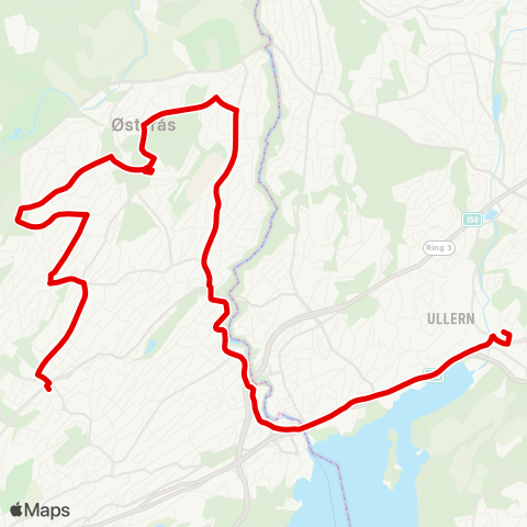 Ruter Bekkestua - Østerås - Skøyen map