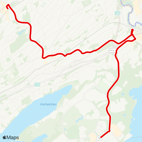 Ruter Bekkestua - Fornebu map