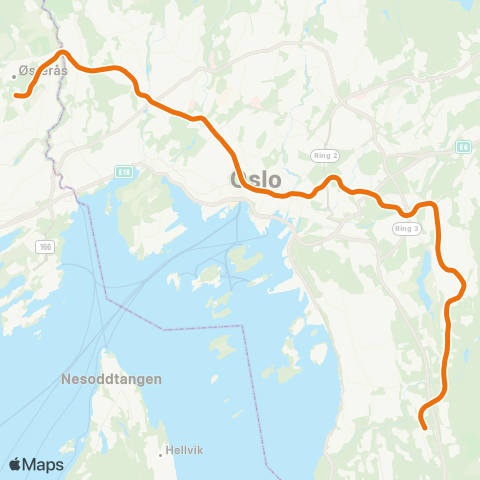 Ruter Østerås - Ellingsrudåsen map