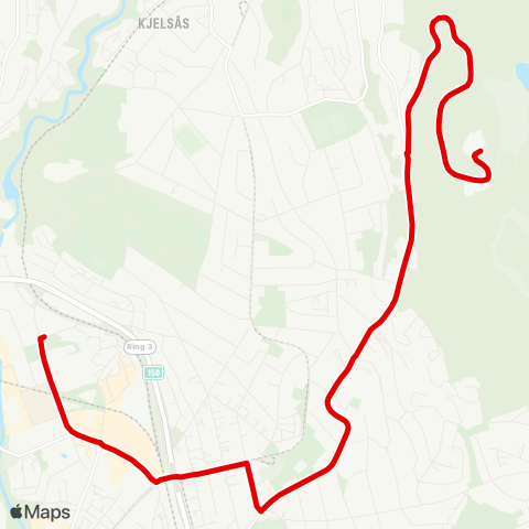 Ruter Nydalen - Grefsenkollen map