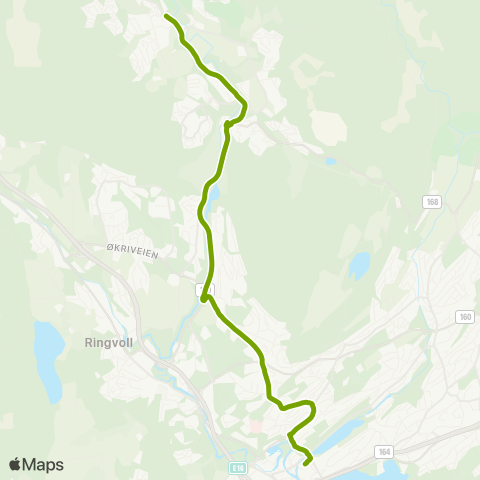 Ruter Slalåmveien - Mølledammen - Sandvika map