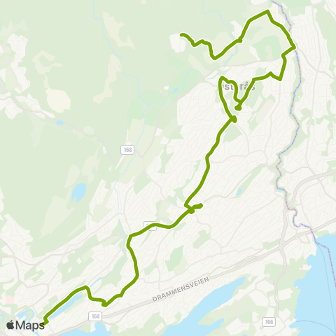 Ruter Sandvika - Bekkestua - Østerås - Ila map