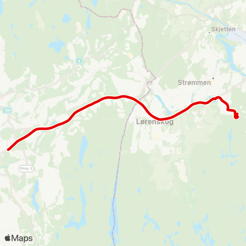 Ruter Ekspress Blystadlia - Helsfyr map