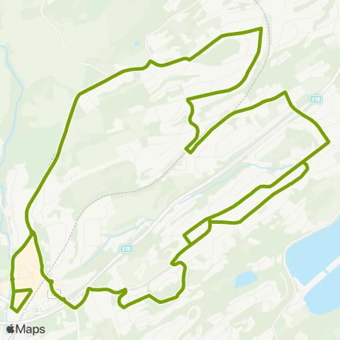 Ruter Asker - Solgården - Høn - Undelstad map