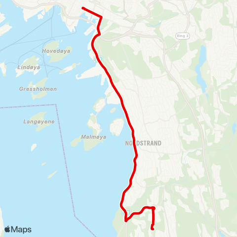 Ruter Buss for tog Tollboden - Holmlia map