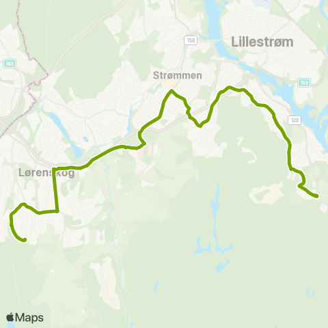 Ruter Fjerdingby - Vallerudtoppen map