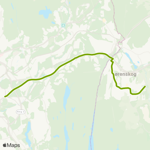 Ruter Sørlihavna - Helsfyr map