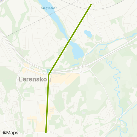 Ruter Øvre Grønlia - Hanaborg - Lørenskog sentrum map