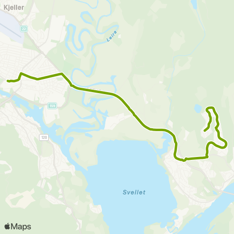 Ruter Garderåsen - Lillestrøm map