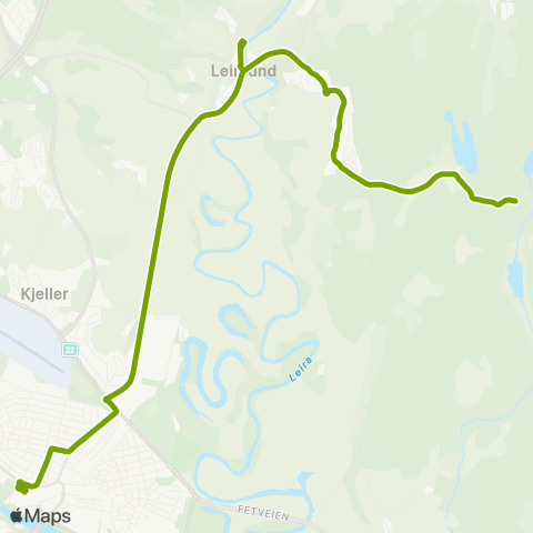 Ruter Lillestrøm - Branderud map