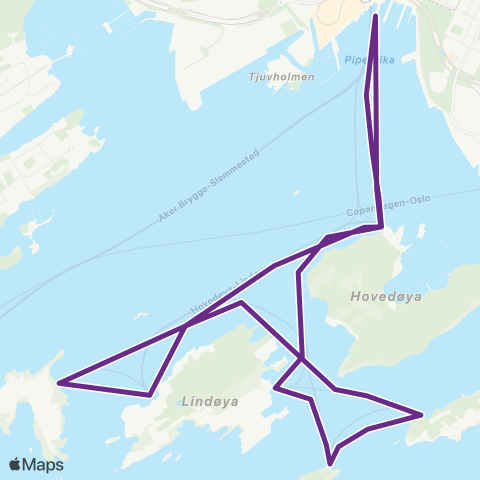 Ruter Øyene map