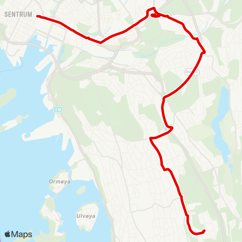 Ruter Jernbanetorget - Bergkrystallen T map