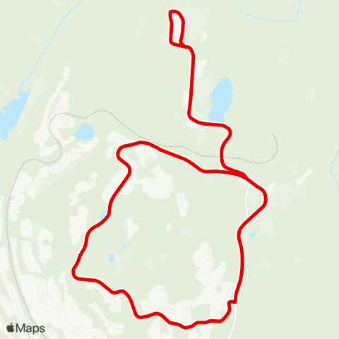 Ruter Voksenkollen - Tryvann map