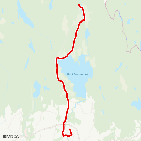 Ruter Maridalen - Nydalen map