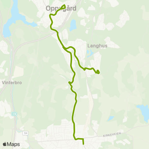 Ruter Sætreskogen - Ski stasjon map