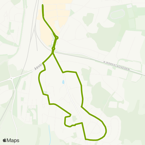 Ruter Ellingsrudlia - Ski stasjon map