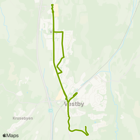 Ruter Randem - Vestby stasjon map