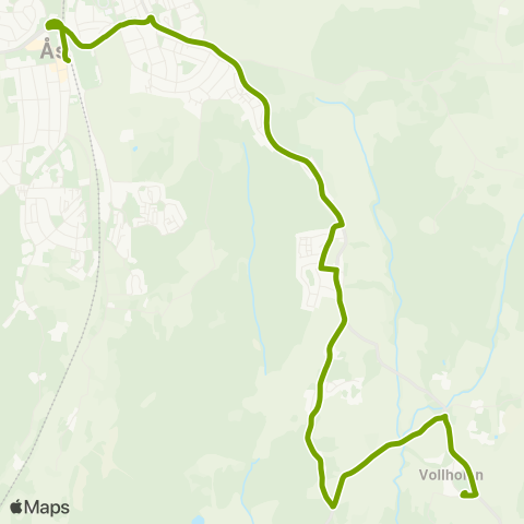 Ruter Kroer - Ås stasjon map