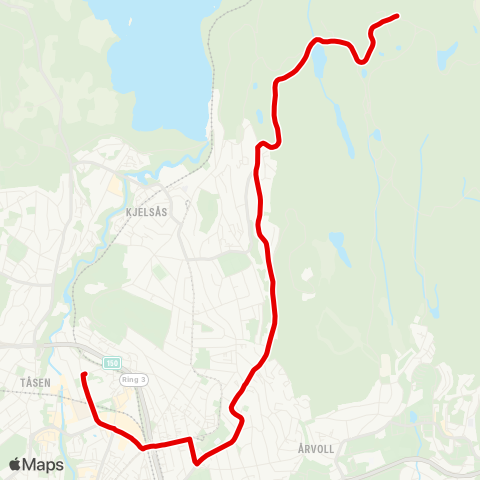 Ruter Nydalen - Solemskogen map