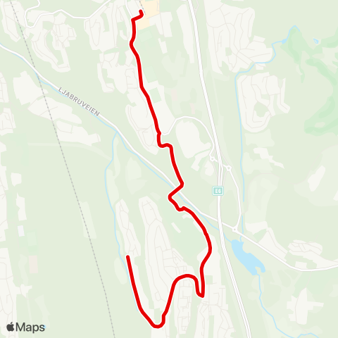 Ruter Mortensrud T - Seterbråten map