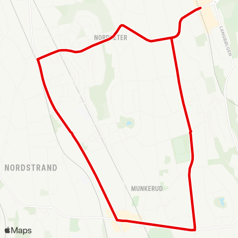 Ruter Nordstrand ring map